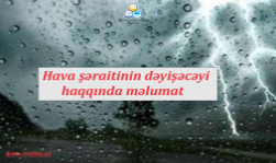 Hava şəraitinin dəyişəcəyi haqqında məlumat