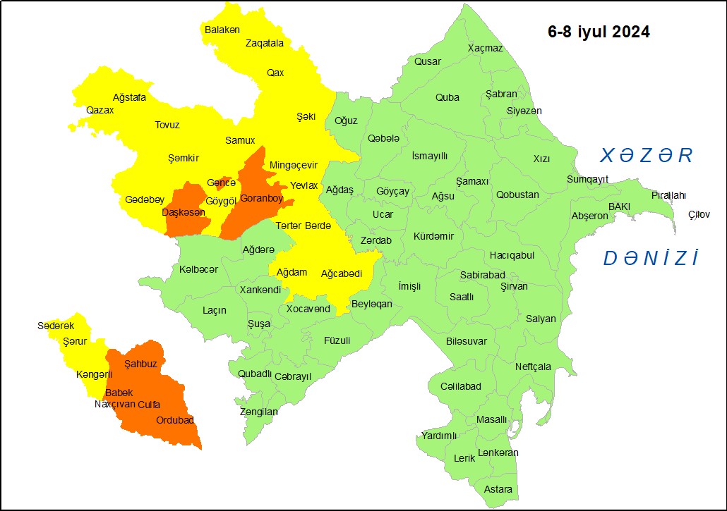 KÜLƏKLƏ BAĞLI SARI VƏ NARINCI XƏBƏRDARLIQ