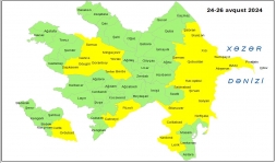 Küləkli hava şəraiti ilə bağlı sarı xəbərdarlıq verilib
