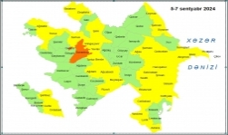 Küləkli hava şəraiti ilə bağlı Milli Hidrometeorologiya Xidməti tərəfindən sarı və narıncı xəbərdarlıq verilib