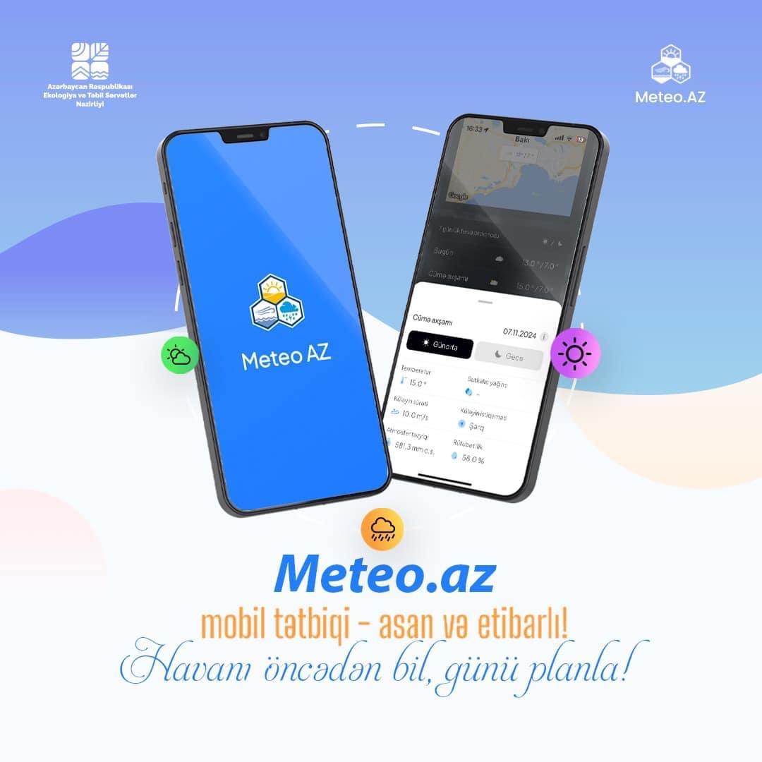 Meteo.az mobil tətbiqi istifadəyə verilib