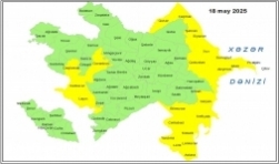 Küləkli hava şəraiti ilə bağlı sarı xəbərdarlıq verilib