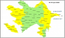 Küləkli hava şəraiti ilə bağlı sarı xəbərdarlıq verilib