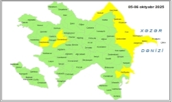 Küləkli hava şəraiti ilə bağlı sarı xəbərdarlıq verilib