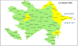 Küləkli hava şəraiti ilə bağlı sarı xəbərdarlıq verilib