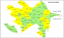 Küləkli hava şəraiti ilə bağlı sarı xəbərdarlıq verilib