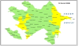 Küləkli hava şəraiti ilə bağlı sarı xəbərdarlıq verilib