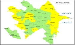 Küləkli hava şəraiti ilə bağlı sarı xəbərdarlıq verilib