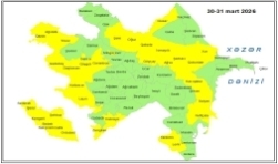 Küləkli hava şəraiti ilə bağlı sarı xəbərdarlıq verilib