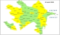 Küləkli hava şəraiti ilə bağlı sarı xəbərdarlıq verilib