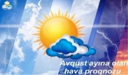 Avqust ayına olan hava proqnozu