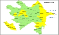 Küləkli hava şəraiti ilə bağlı sarı xəbərdarlıq verilib