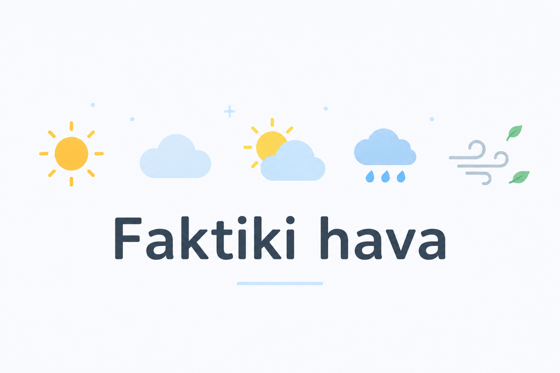 Avqustun 6-sı saat 9:00-a olan faktiki hava