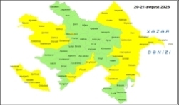Küləkli hava şəraiti ilə bağlı sarı xəbərdarlıq verilib