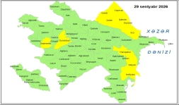 Küləkli hava şəraiti ilə bağlı sarı xəbərdarlıq verilib